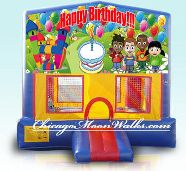Happy Birthday Inflatable Bounce House Rental Chicago Moonwalks IL